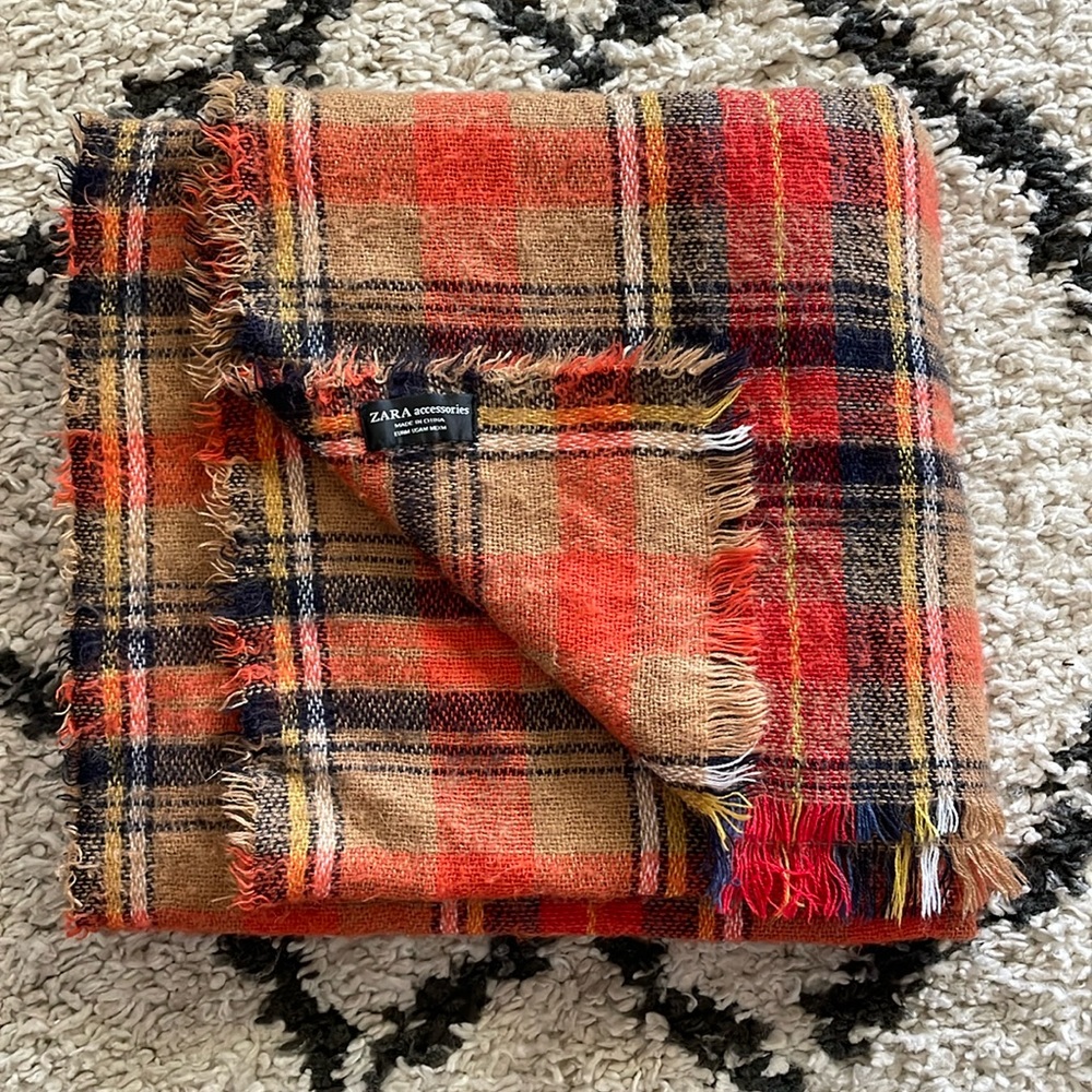 Zara plaid scarf/wrap
